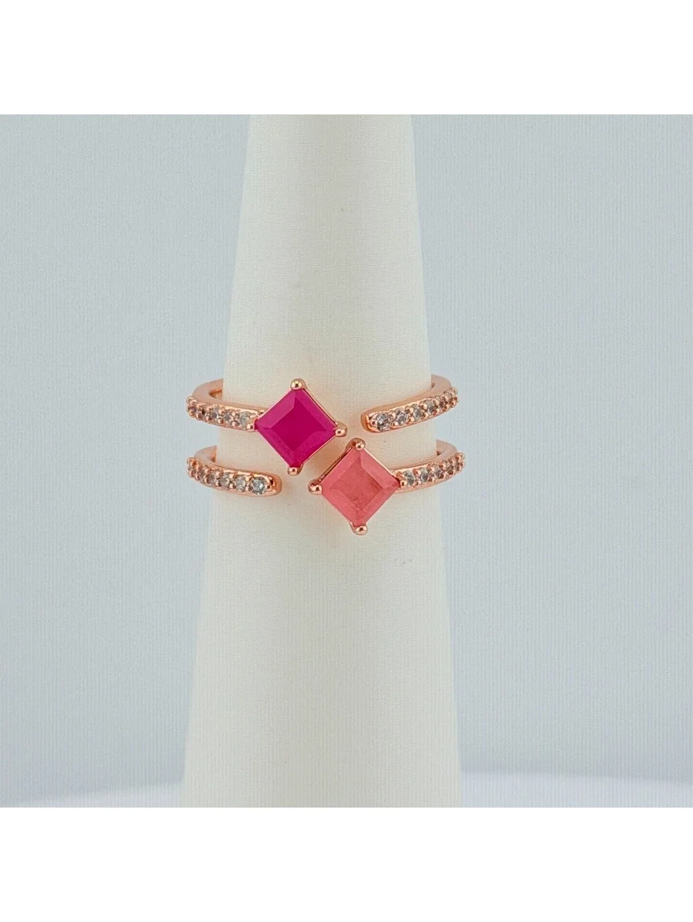 Bomb Party Ring Size 7 “Queen Of Everything”  Pink Sapphire on Rose Gold RG57045